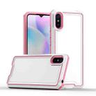 For Xiaomi Redmi 9A Armour Two-color TPU + PC Phone Case(White+Pink) - 1