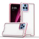 For T-Mobile Revvl 6 5G Armour Two-color TPU + PC Phone Case(White+Pink) - 1