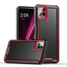 For T-Mobile Revvl 6 Pro 5G Armour Two-color TPU + PC Phone Case(Black+Red) - 1