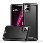 For T-Mobile Revvl 6 Pro 5G Armour Two-color TPU + PC Phone Case(Black) - 1