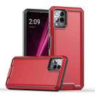 For T-Mobile Revvl 6 Pro 5G Armour Two-color TPU + PC Phone Case(Red+Black) - 1