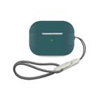 For AirPods Pro 2 Earphone Silicone Protective Case(Dark Green) - 1