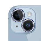 For iPhone 14 9H Point Drill Camera Lens Film Protector Circle(Blue) - 1