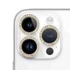 For iPhone 14 Pro 9H Point Drill Camera Lens Film Protector Circle(Gold) - 1