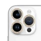 For iPhone 14 Pro Max 9H Point Drill Camera Lens Film Protector Circle(Gold) - 1