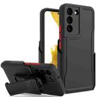 For Samsung Galaxy S23 5G Explorer Series Back Clip Holder PC Phone Case(Black) - 1