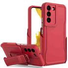 For Samsung Galaxy S23+ 5G Explorer Series Back Clip Holder PC Phone Case(Red) - 1