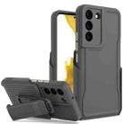 For Samsung Galaxy S23+ 5G Explorer Series Back Clip Holder PC Phone Case(Grey) - 1