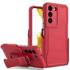 For Samsung Galaxy S23 Ultra 5G Explorer Series Back Clip Holder PC Phone Case(Red) - 1