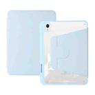 For iPad mini 6 Acrylic Rotatable Holder Tablet Leather Case(Light Blue) - 1