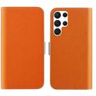 For Samsung Galaxy S23 Ultra 5G Candy Color Litchi Texture Leather Phone Case(Orange) - 1