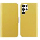 For Samsung Galaxy S23 Ultra 5G Candy Color Litchi Texture Leather Phone Case(Yellow) - 1