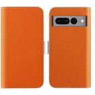For Google Pixel 7 Pro Candy Color Litchi Texture Leather Phone Case(Orange) - 1
