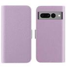 For Google Pixel 7 Pro Candy Color Litchi Texture Leather Phone Case(Light Purple) - 1