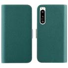 For Sony Xperia 5 IV Candy Color Litchi Texture Leather Phone Case(Dark Green) - 1