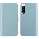 For Sony Xperia 5 IV Candy Color Litchi Texture Leather Phone Case(Light Blue) - 1