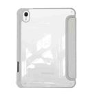 For iPad mini 6 Acrylic 3-folding Leather Tablet Case(Grey) - 3