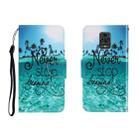 For Xiaomi Redmi Note 9 Pro Colored Drawing Horizontal Flip Leather Case with Holder & Card Slot & Wallet(Blue Coconut Grove) - 1
