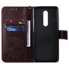 For OnePlus 8 Pressed Printing Sunflower Pattern Horizontal Flip PU Leather Case with Holder & Card Slots & Wallet & Lanyard(Brown) - 4