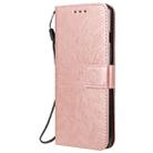 For OnePlus 8 Pressed Printing Sunflower Pattern Horizontal Flip PU Leather Case with Holder & Card Slots & Wallet & Lanyard(Rose Gold) - 2