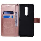 For OnePlus 8 Pressed Printing Sunflower Pattern Horizontal Flip PU Leather Case with Holder & Card Slots & Wallet & Lanyard(Rose Gold) - 4