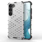 For Samsung Galaxy S23 5G Shockproof Honeycomb PC + TPU Protective Phone Case(White) - 1