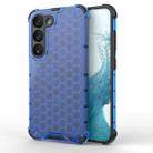 For Samsung Galaxy S23 5G Shockproof Honeycomb PC + TPU Protective Phone Case(Blue) - 1