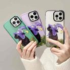 For iPhone 12 Pro Wizard Cat Colored Drawing Pattern Phone Case(White) - 2