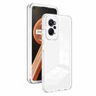 For Realme 9i / OPPO A36 / A76 / A96 4G 3 in 1 Clear TPU Color PC Frame Phone Case(White) - 1