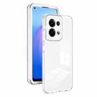 For OPPO Reno8 5G 3 in 1 Clear TPU Color PC Frame Phone Case(White) - 1