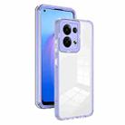 For OPPO Reno8 5G 3 in 1 Clear TPU Color PC Frame Phone Case(Purple) - 1
