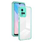 For vivo Y21 / Y33S / Y21S / T1X 4G 3 in 1 Clear TPU Color PC Frame Phone Case(Light Green) - 1