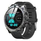 V20 1.6 inch WiFi 4G SIM Card Dual Camera Smart Watch, Memory:Ram 2GB Rom 16GB(Black Silicone) - 1