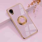 For Samsung Galaxy A23e JP Version 6D Electroplating Silicone Phone Case with Ring Holder(Light Purple) - 1