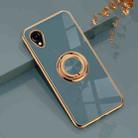 For Samsung Galaxy A23e JP Version 6D Electroplating Silicone Phone Case with Ring Holder(Grey) - 1