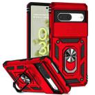 For Google Pixel 7 5G Sliding Camshield Holder Phone Case(Red) - 1