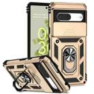 For Google Pixel 7 5G Sliding Camshield Holder Phone Case(Gold) - 1