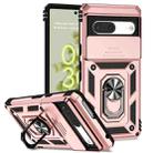 For Google Pixel 7 5G Sliding Camshield Holder Phone Case(Rose Gold) - 1