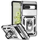 For Google Pixel 7 5G Sliding Camshield Holder Phone Case(Silver) - 1