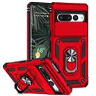 For Google Pixel 7 Pro 5G Sliding Camshield Holder Phone Case(Red) - 1