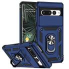 For Google Pixel 7 Pro 5G Sliding Camshield Holder Phone Case(Blue) - 1