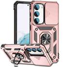 For Samsung Galaxy S23 5G Sliding Camshield Holder Phone Case(Rose Gold) - 1