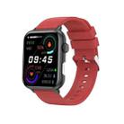 E200 1.72 inch HD Screen Encoder TPU Strap Smart Watch Supports ECG Monitoring/Blood Oxygen Monitoring(Red) - 1