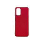 For Samsung Galaxy A13 4G Nano Electroplating Cross Texture Genuine Leather Phone Case(Red) - 1