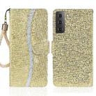 For Samsung Galaxy S23+ 5G Glitter Powder Filp Leather Phone Case(Gold) - 1