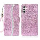 For Samsung Galaxy A14 5G Glitter Powder Filp Leather Phone Case(Pink) - 1