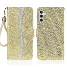 For Samsung Galaxy A14 5G Glitter Powder Filp Leather Phone Case(Gold) - 1