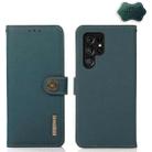 For Samsung Galaxy S23 Ultra 5G KHAZNEH Custer Genuine Leather RFID Phone Case(Green) - 1