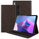 For Lenovo Tab P11 Pro Gen 2 Splicing Series Tablet PC Leather Case(Coffee) - 1