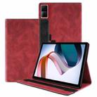 For Xiaomi Redmi Pad 10.61 Splicing Series Tablet PC Leather Case(Red) - 1